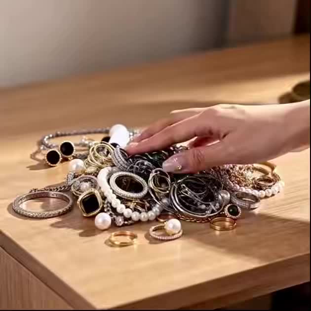 Transparent Plastic Desktop Storage Box for Rings & Earrings